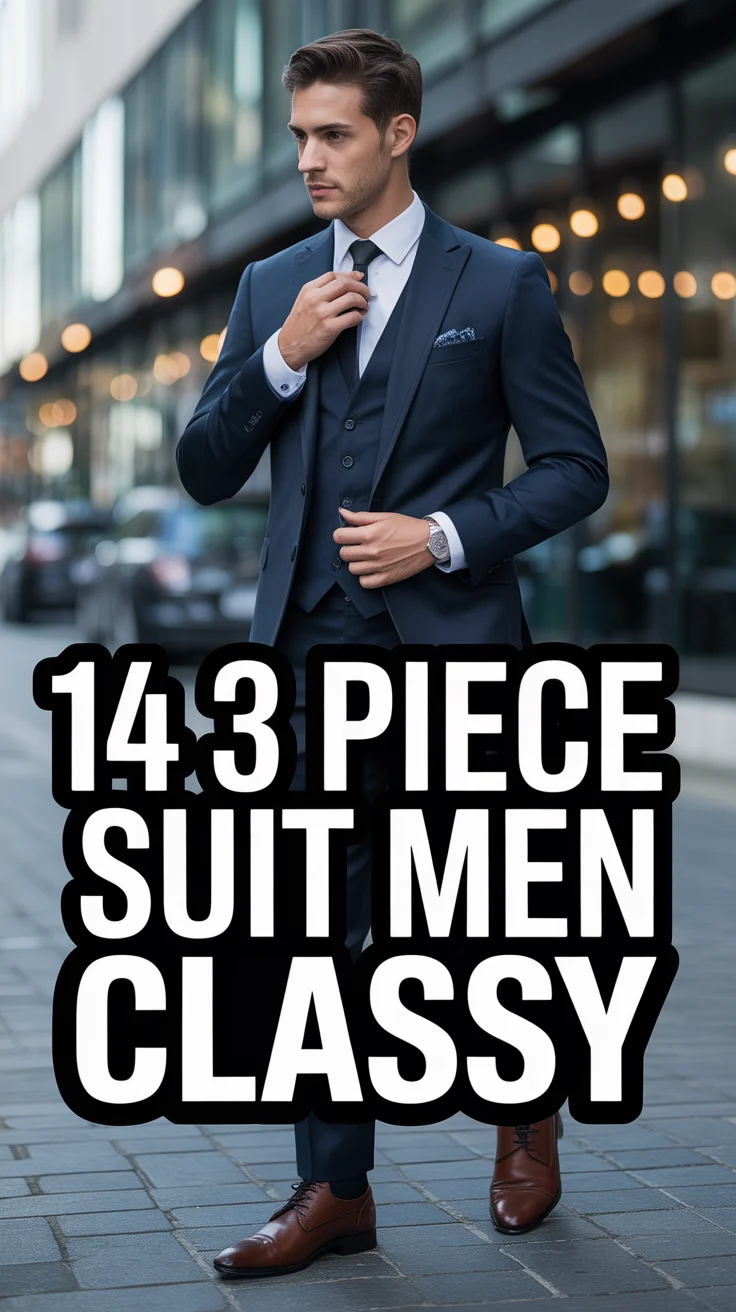 🤵 14 3 Piece Suit Men Classy