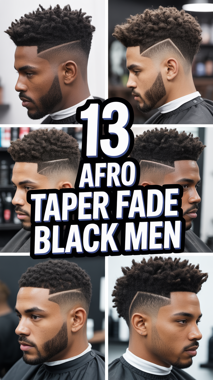 💈 13 Afro Taper Fade Black Men