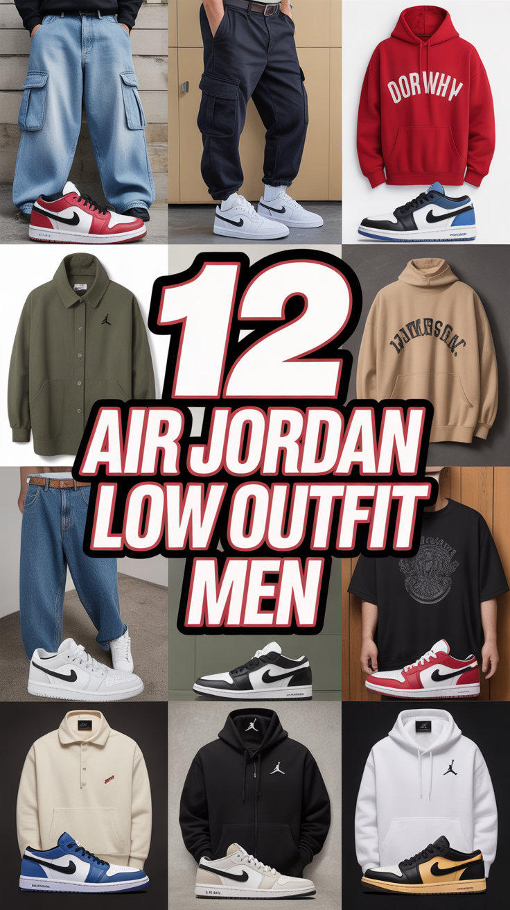 👟 12 Air Jordan 1 Low Outfit Men