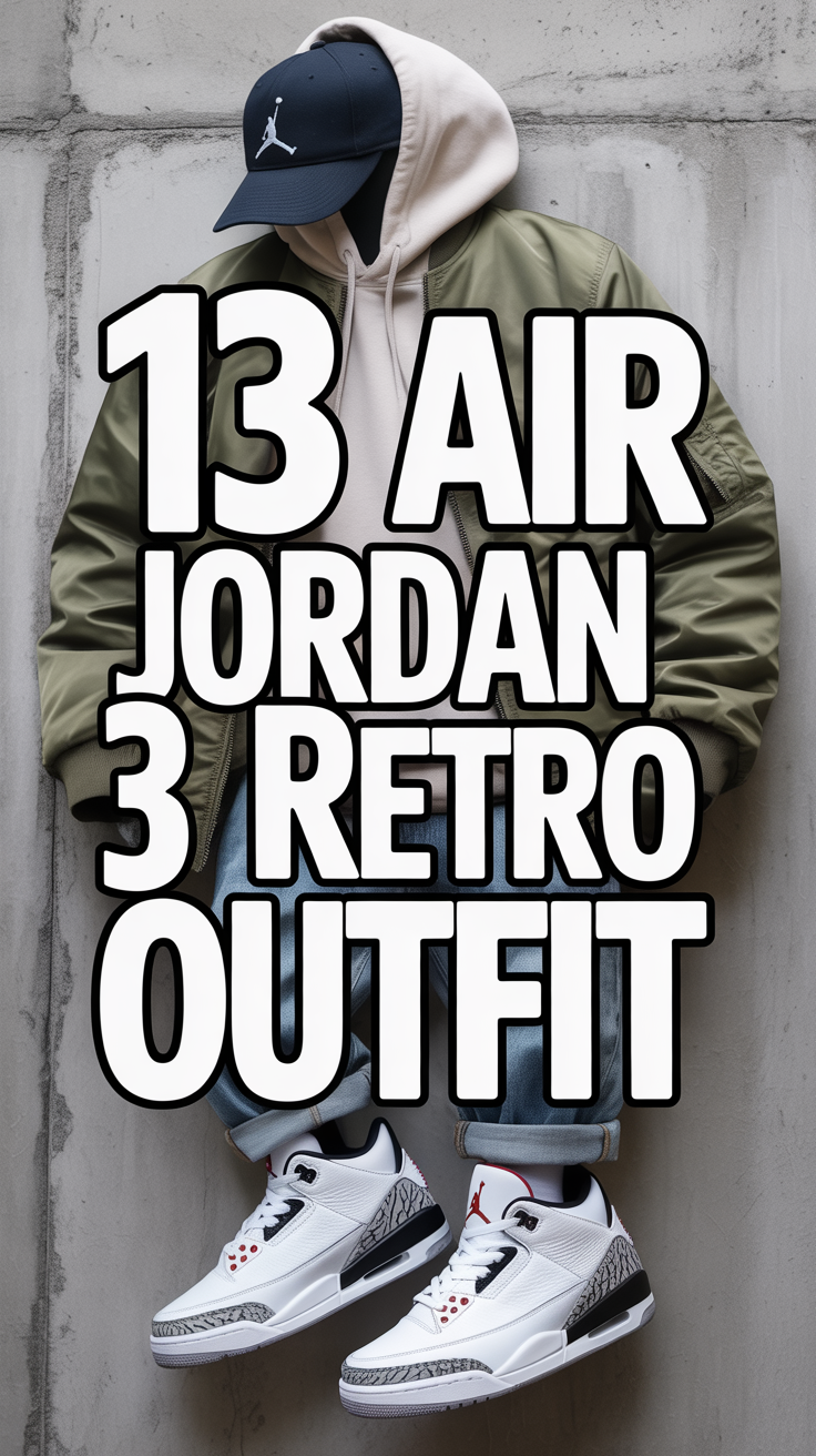 👟 13 Air Jordan 3 Retro Outfit