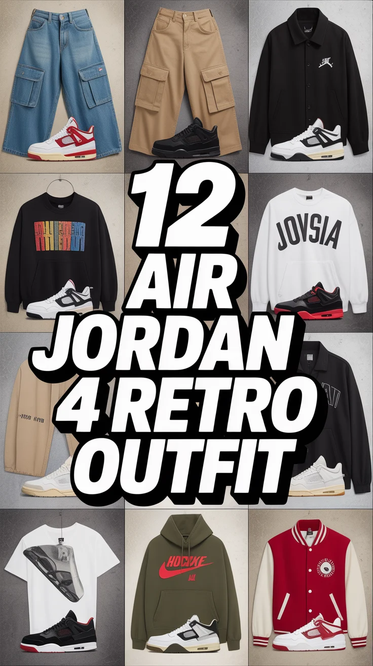 👟 12 Air Jordan 4 Retro Outfit
