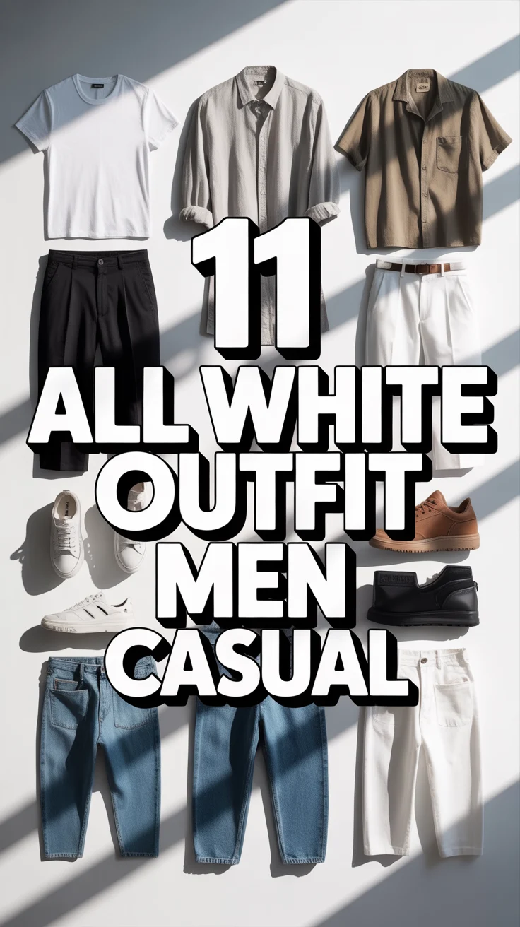 🤍 11 All White Outfit Men Casual