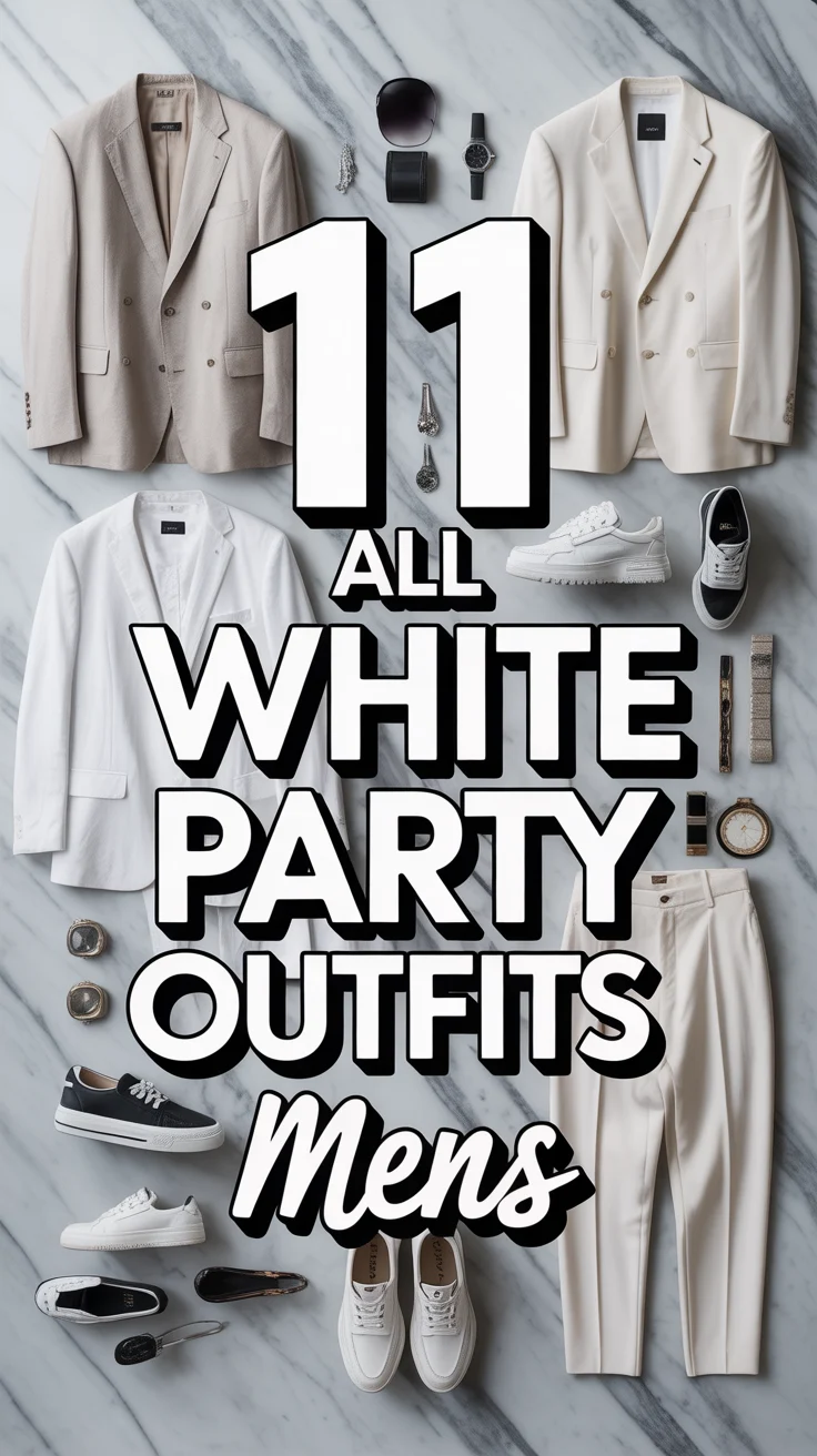 🤍 11 All White Party Outfits Mens