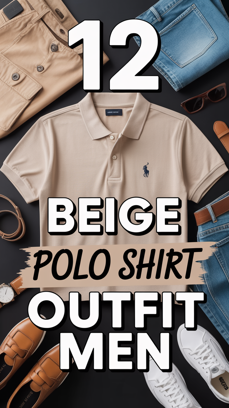 🧵 12 Beige Polo Shirt Outfit Men