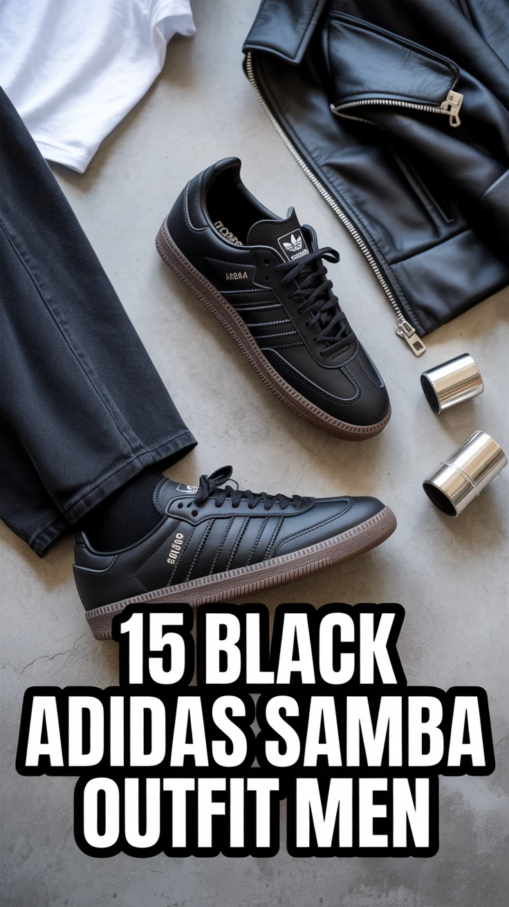 👟 15 Black Adidas Samba Outfit Men