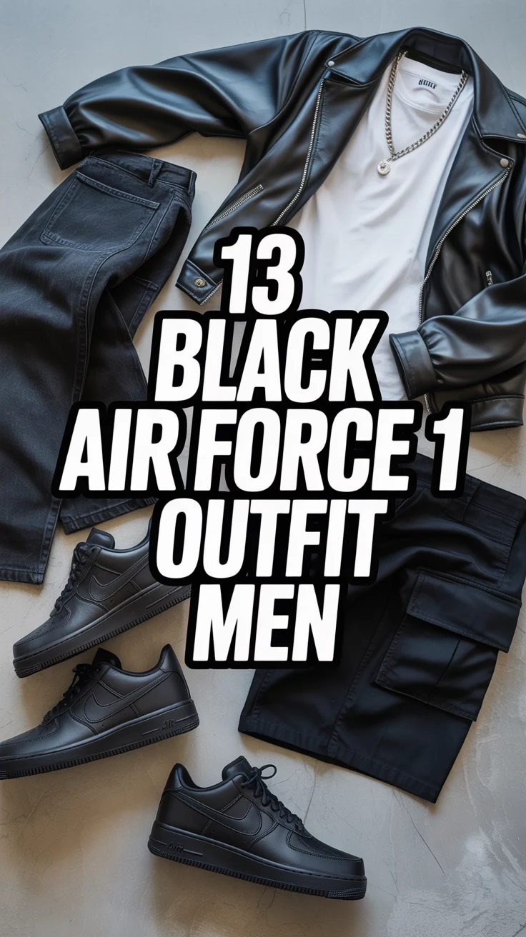 👟 13 Black Air Force 1 Outfit Men