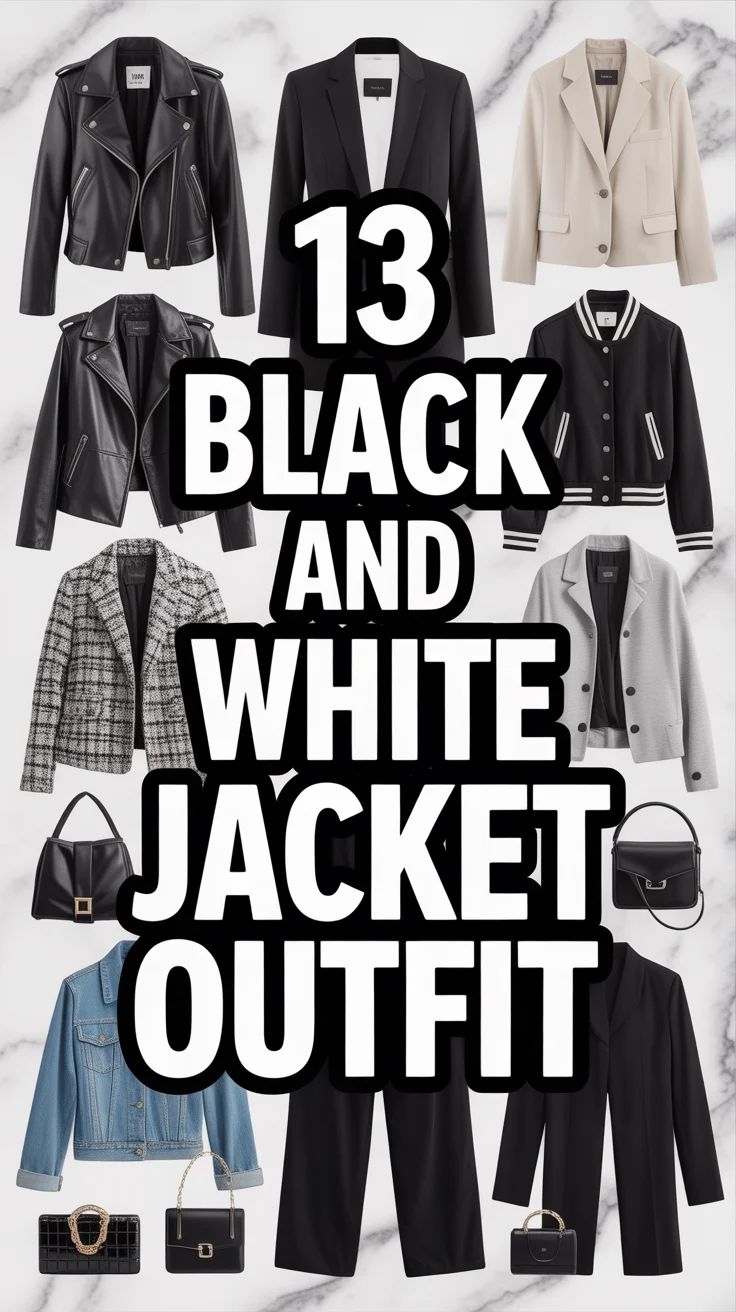 🧥 13 Black And White Jacket Outfit