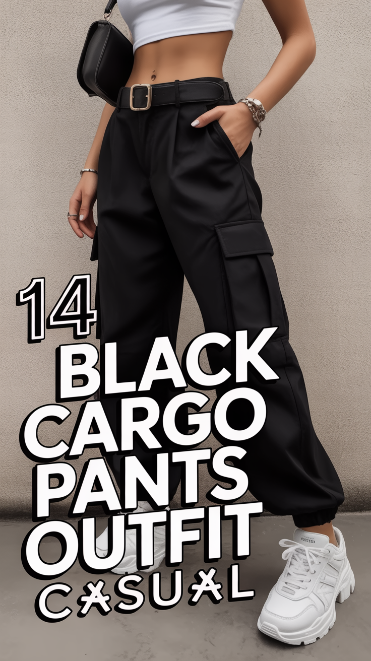 🖤 14 Black Cargo Pants Outfit Casual