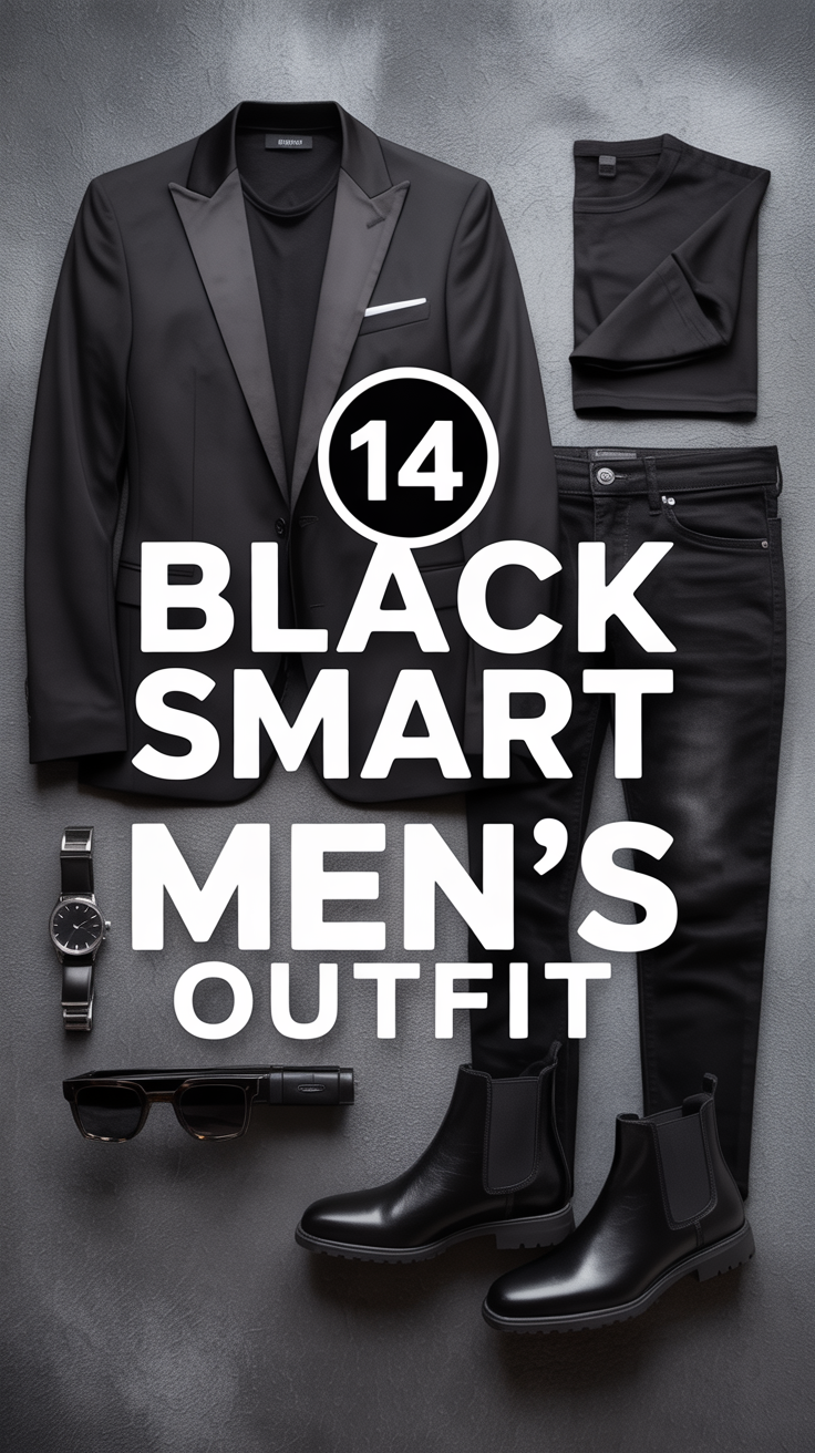 🖤 14 Black Smart Casual Men’s Outfit