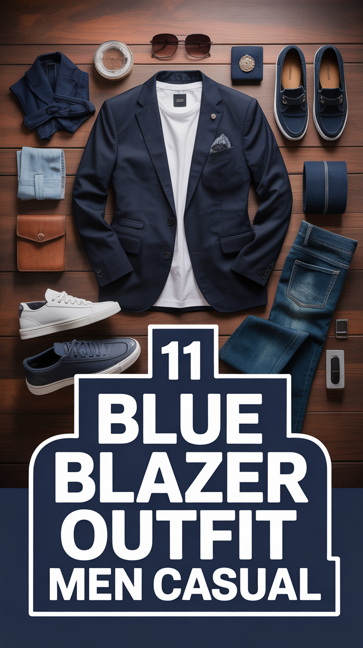 🧥 11 Blue Blazer Outfit Men Casual