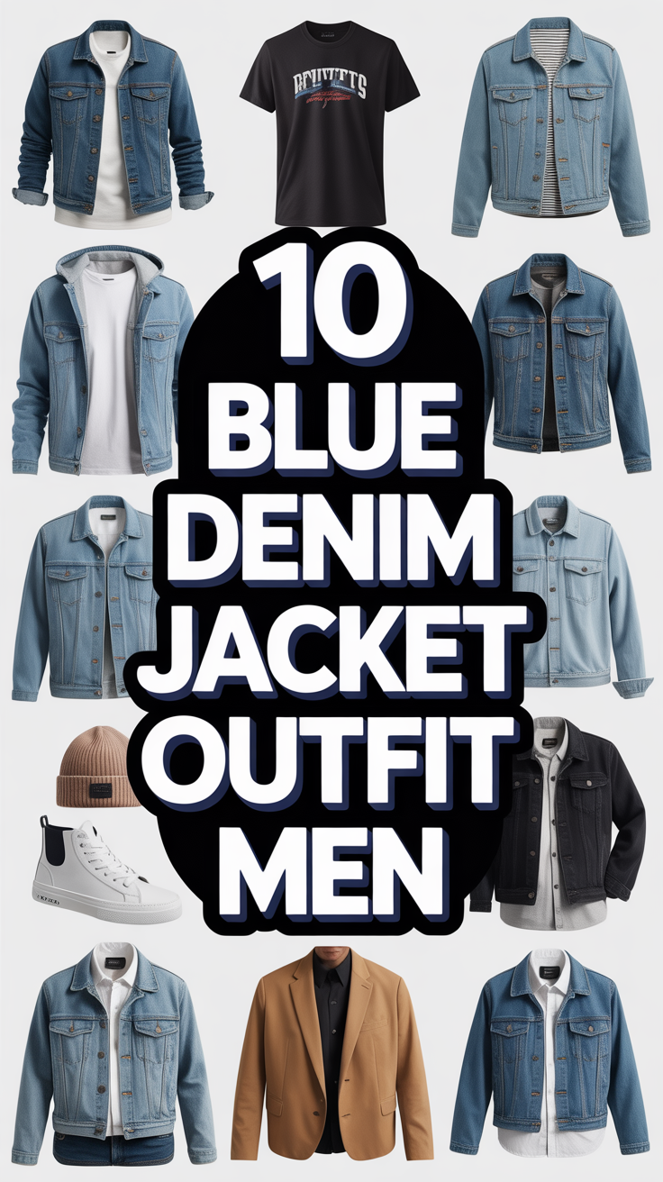🧥 10 Blue Denim Jacket Outfit Men