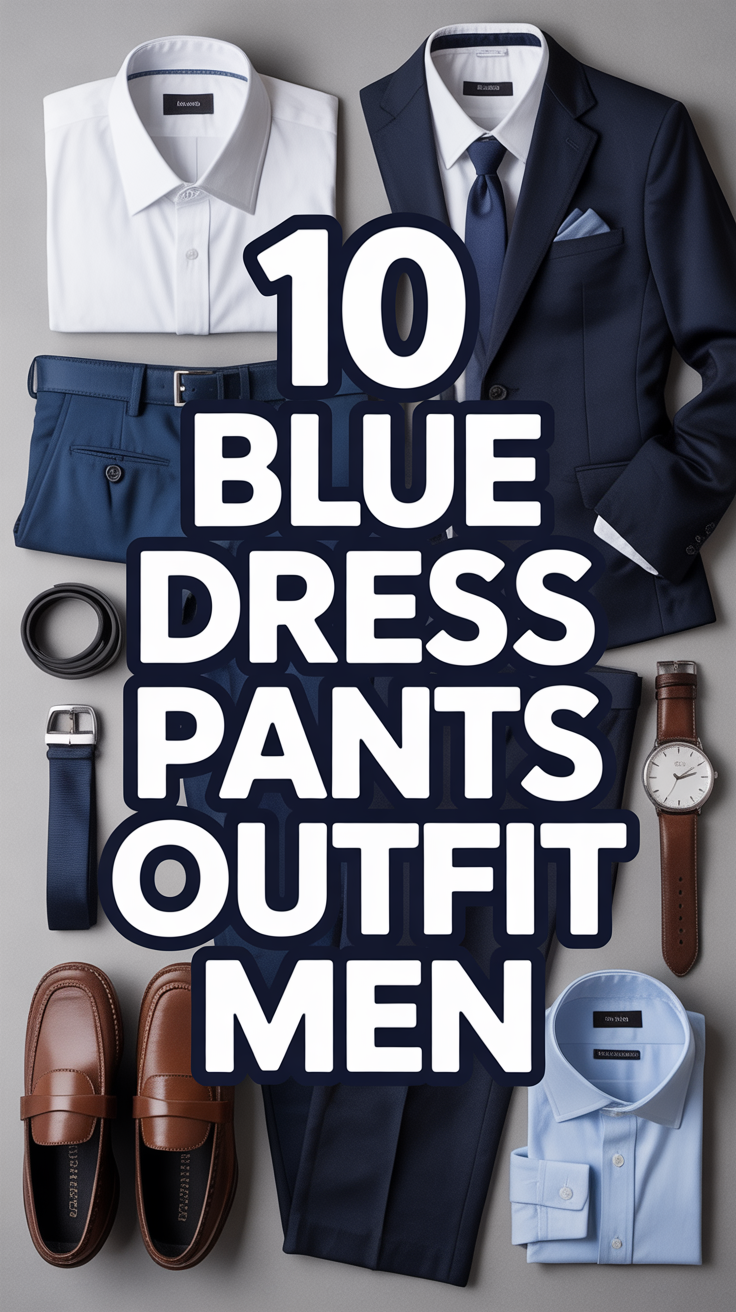 🧥 10 Blue Dress Pants Outfit Men
