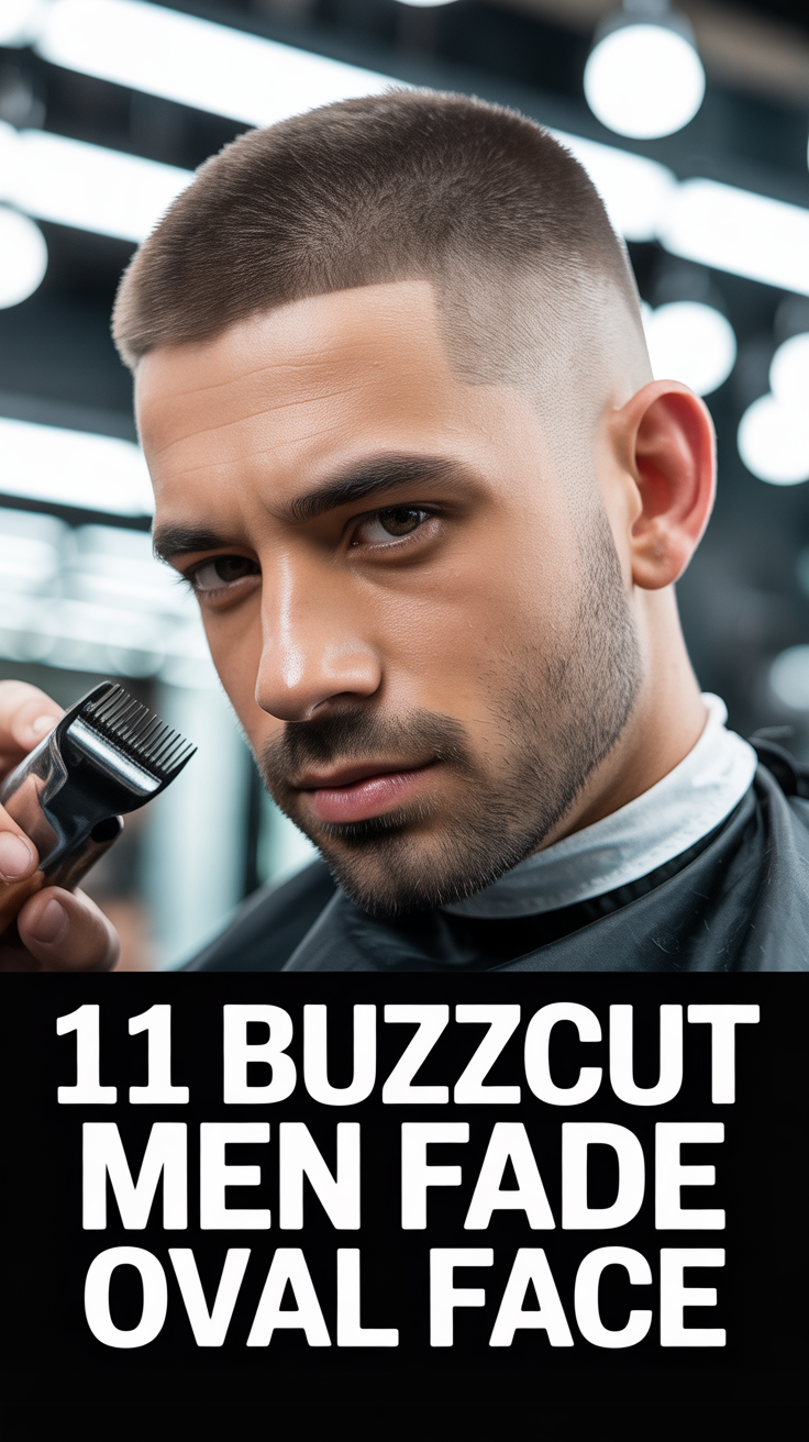 💈 11 Buzzcut Men Fade Oval Face