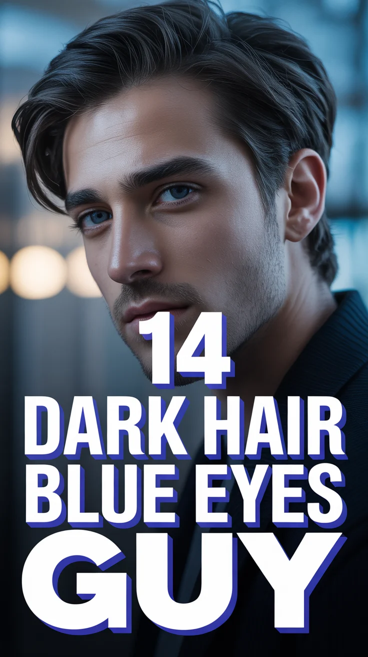 🧿 14 Dark Hair Blue Eyes Guy