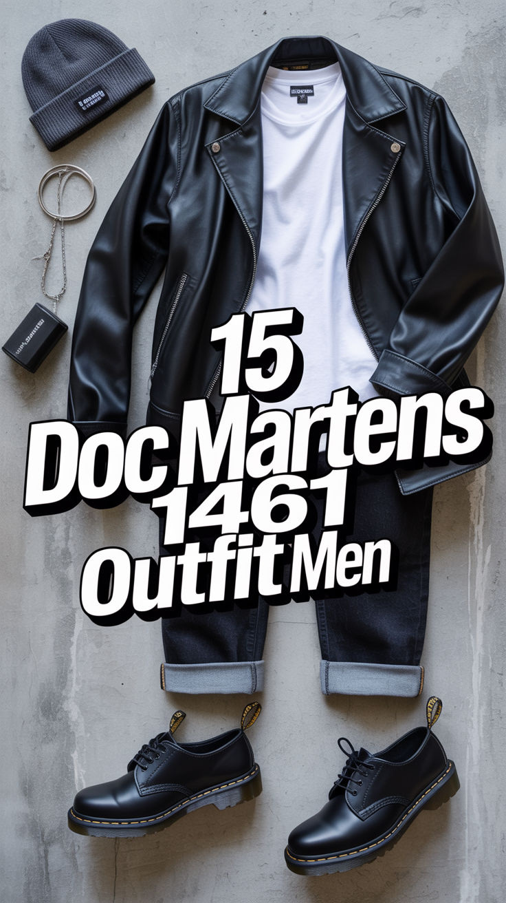 🖤 15 Doc Martens 1461 Outfit Men