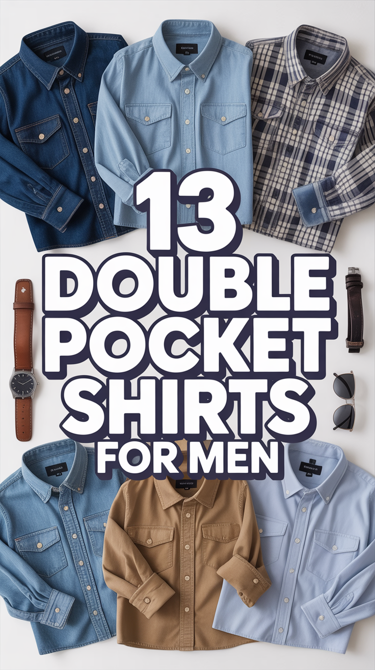 👕 13 Double Pocket Shirts For Men
