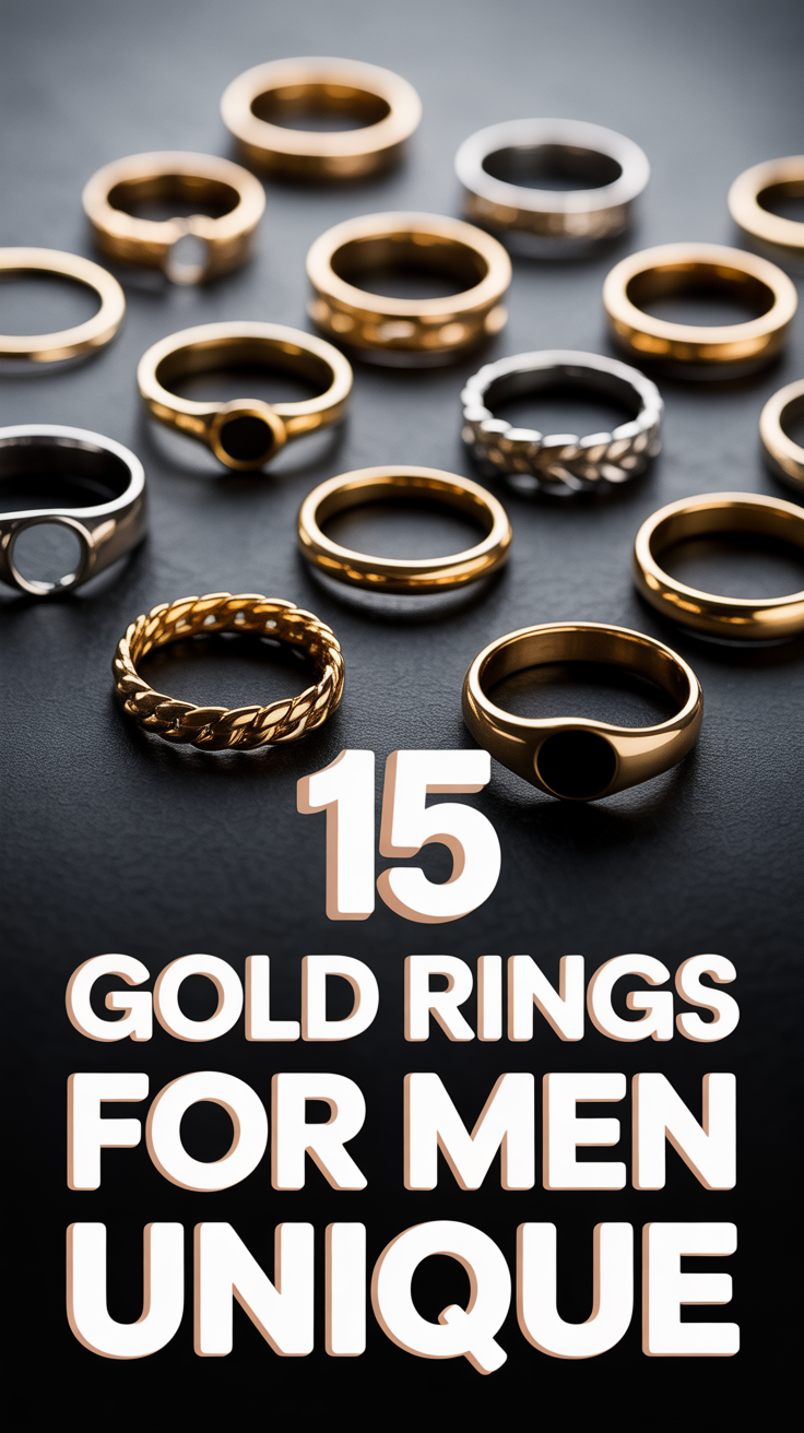 💍 15 Gold Rings For Men Unique