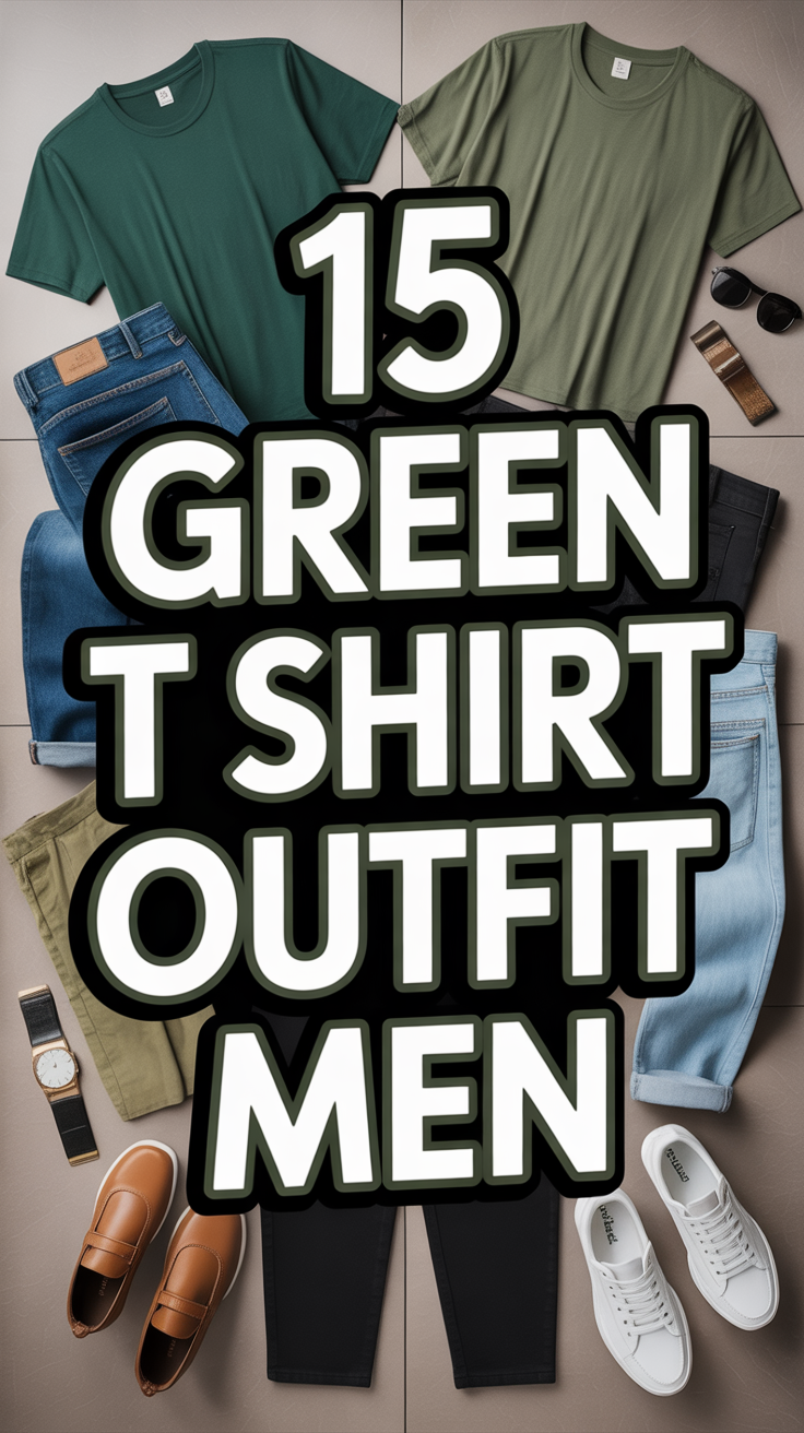 🧥 15 Green T Shirt Outfit Men