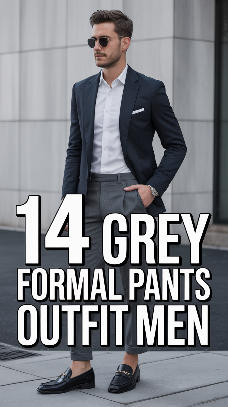 🕴️ 14 Grey Formal Pants Outfit Men