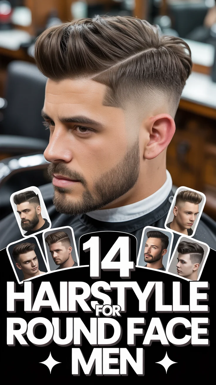 💇‍♂️ 14 Hairstyle For Round Face Men