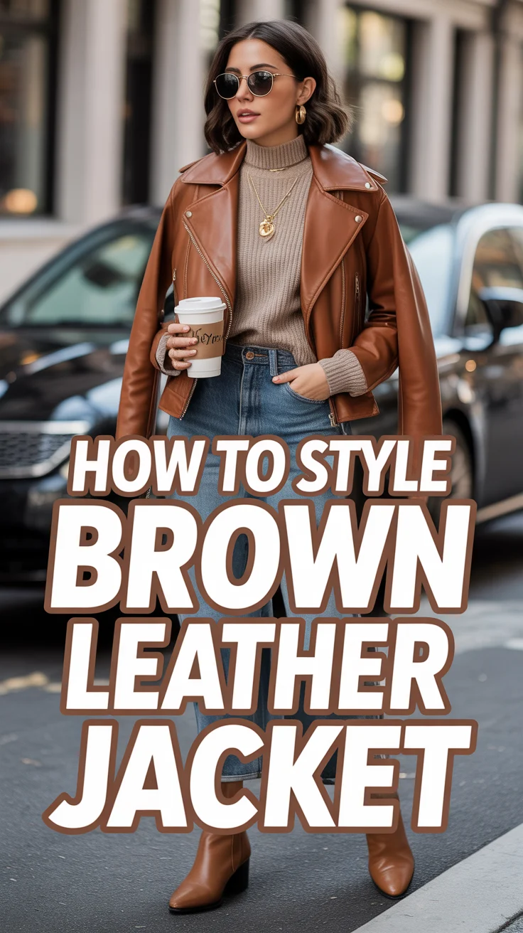 🧥 How To Style Brown Leather Jacket