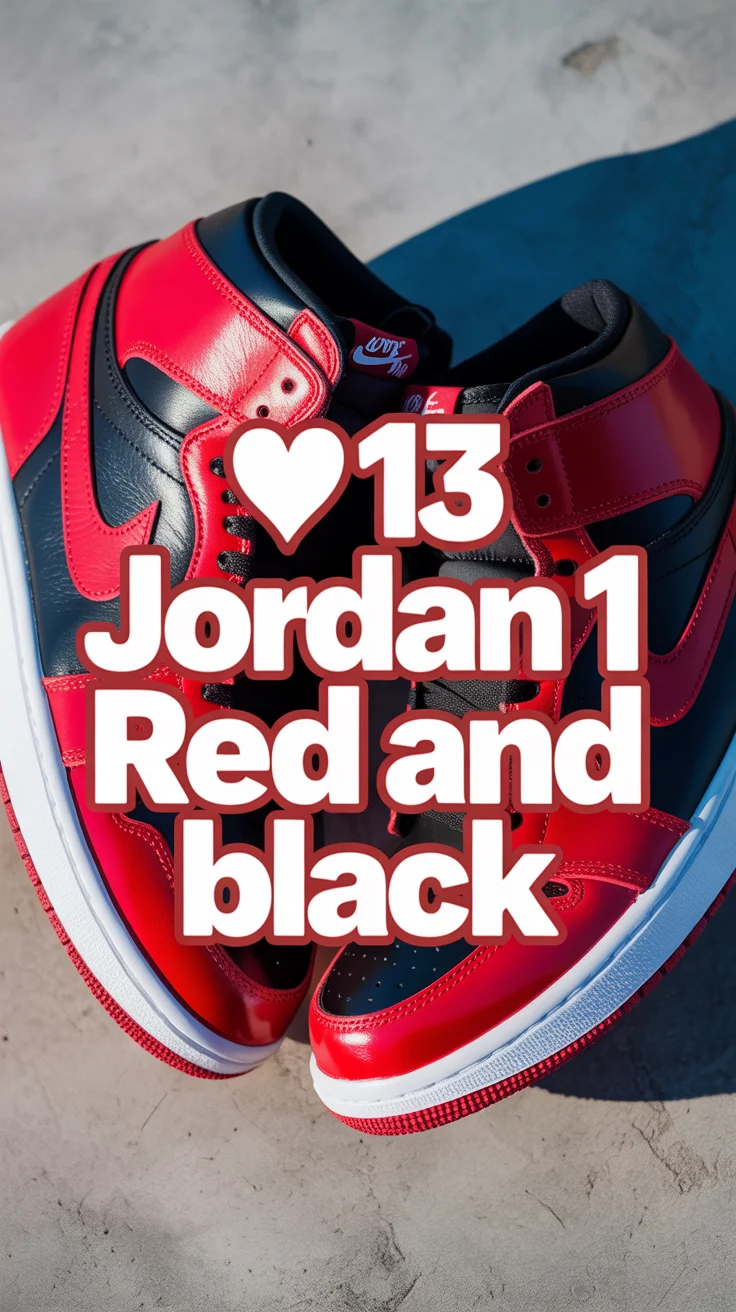 🩰 13 Jordan 1 Red And Black
