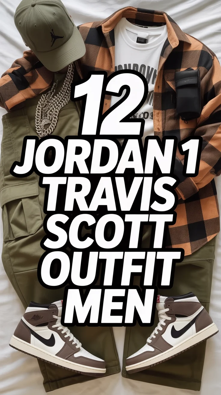 👟 12 Jordan 1 Travis Scott Outfit Men