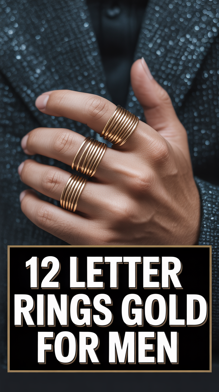 💍 12 Letter Rings Gold For Men