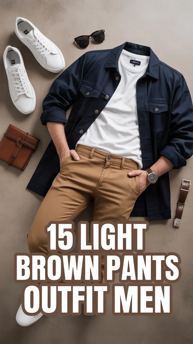 🧥 15 Light Brown Pants Outfit Men
