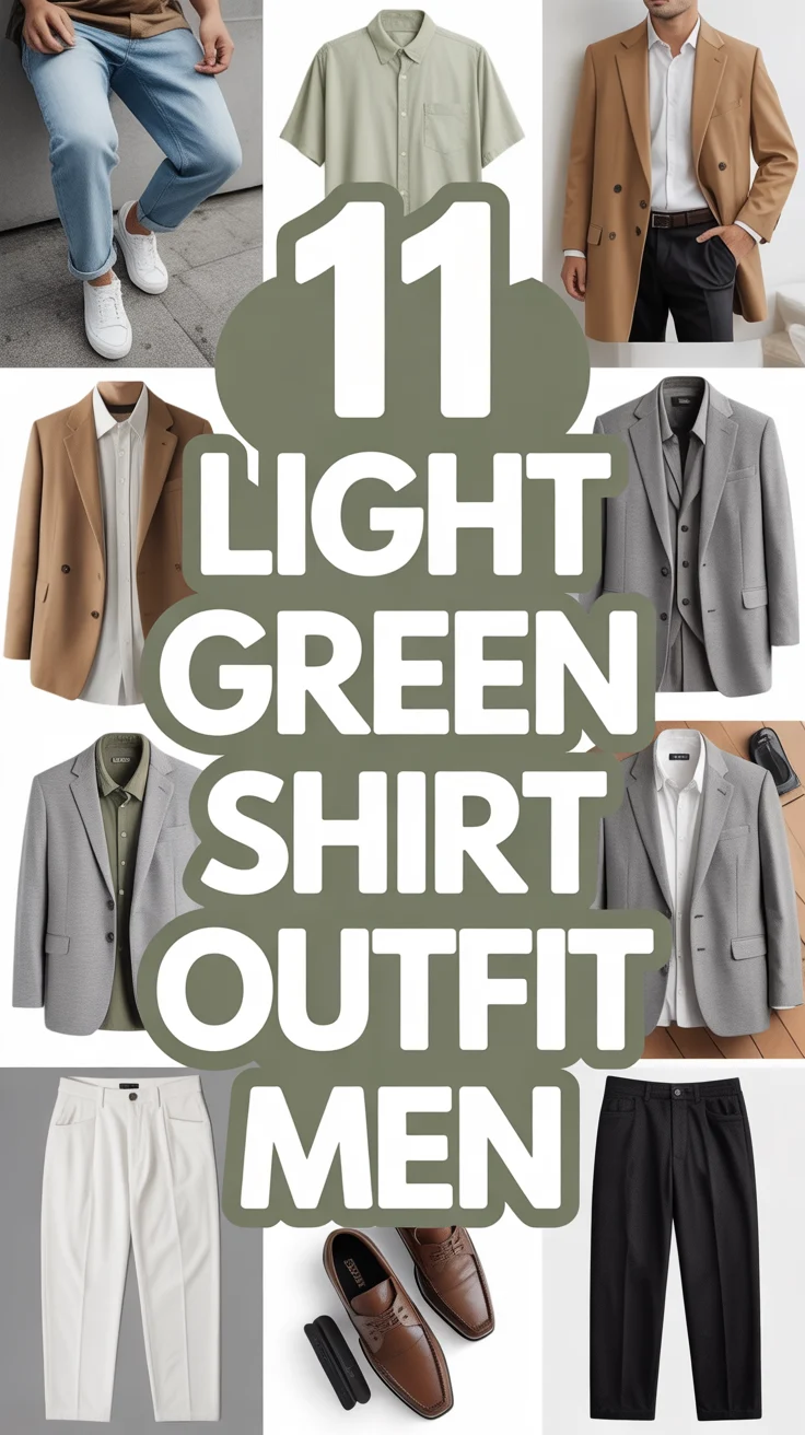 🧥 11 Light Green Shirt Outfit Men