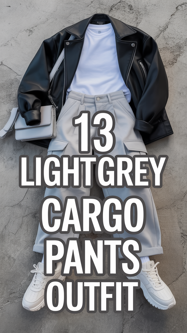 🧭 13 Light Grey Cargo Pants Outfit