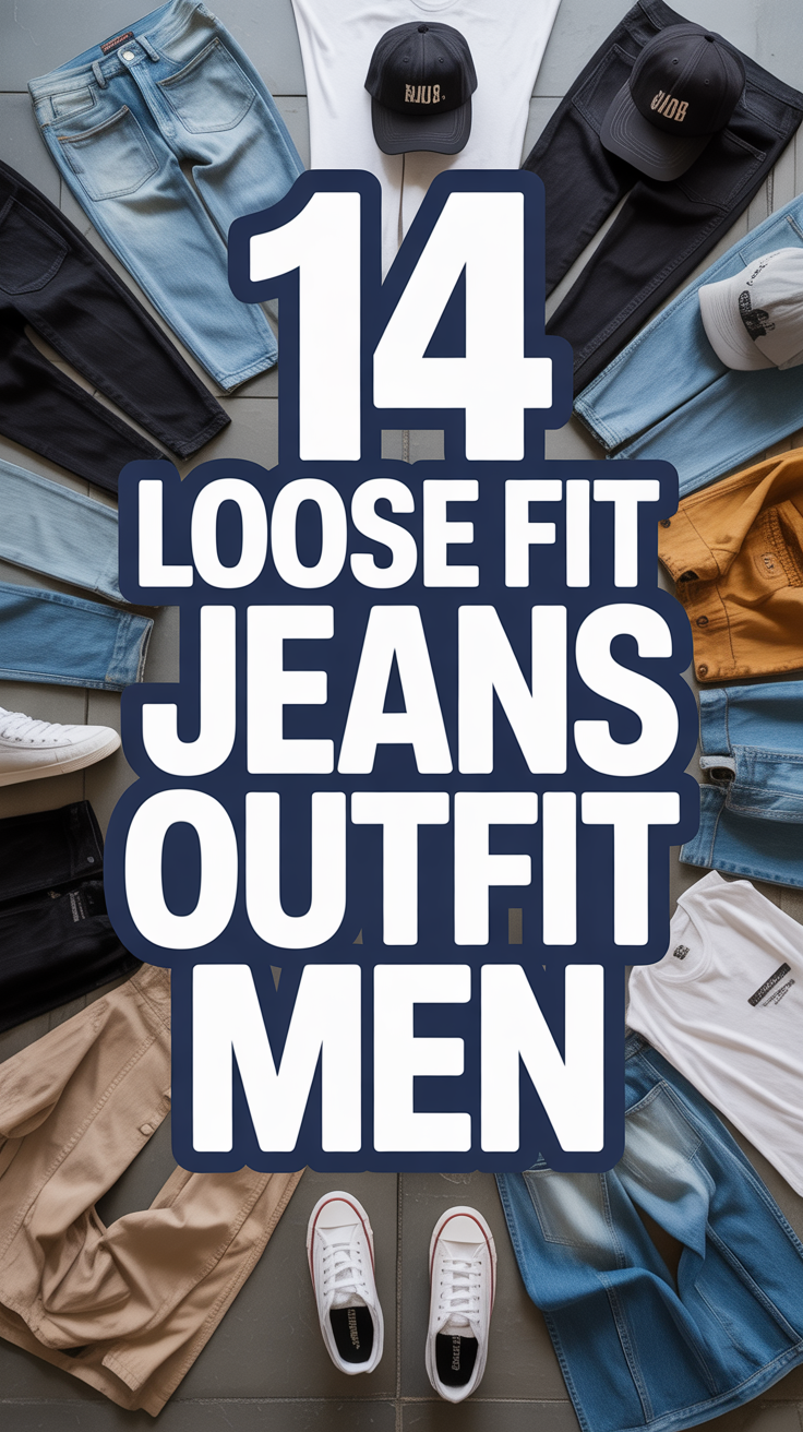 🧢 14 Loose Fit Jeans Outfit Men