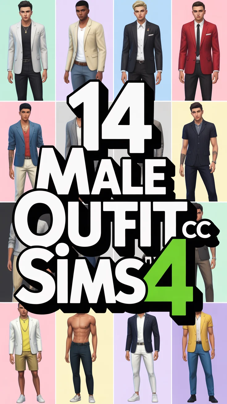 🕶️ 14 Male Outfit Cc Sims 4