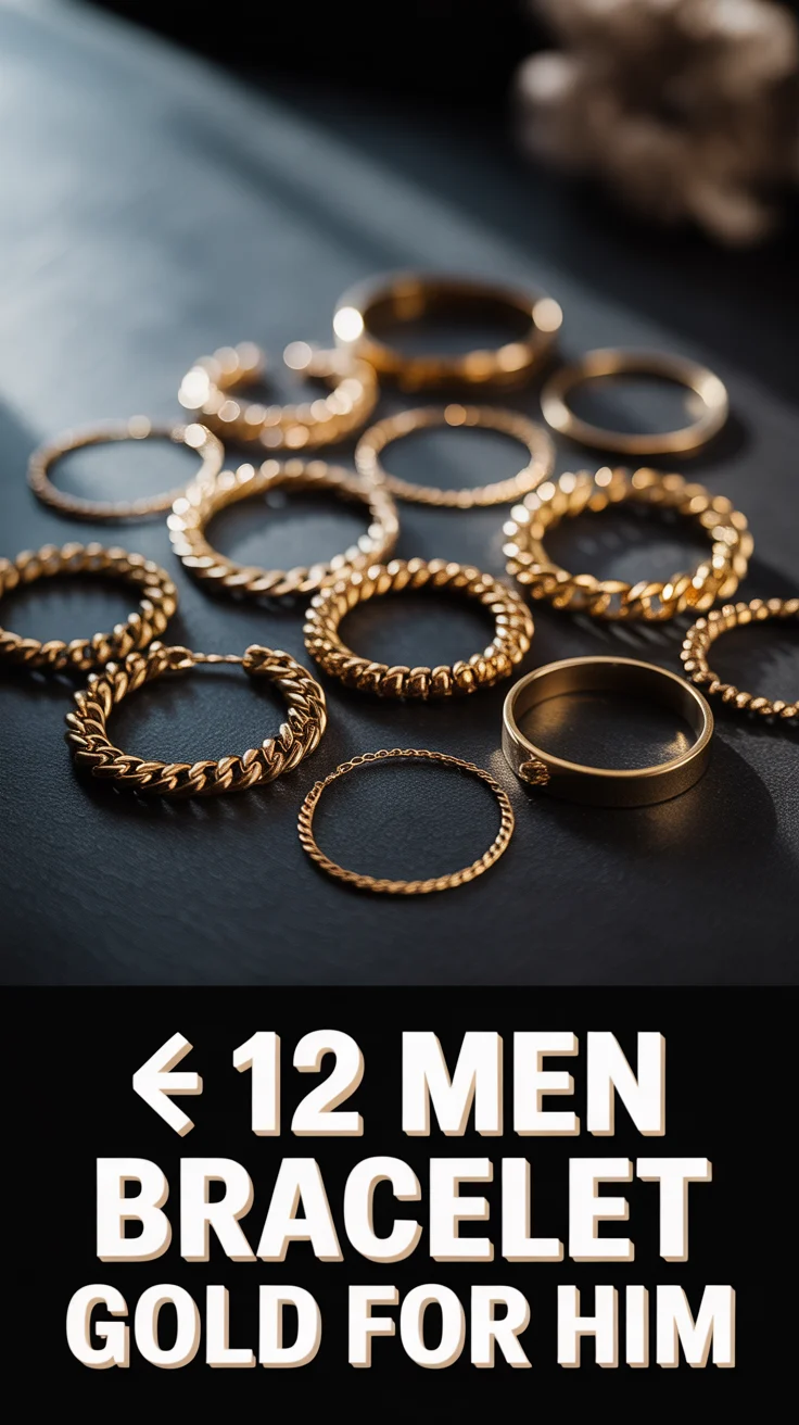 🪙 12 Men Bracelet Gold For Him