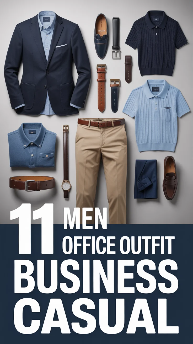 🧥 11 Men Office Outfit Business Casual
