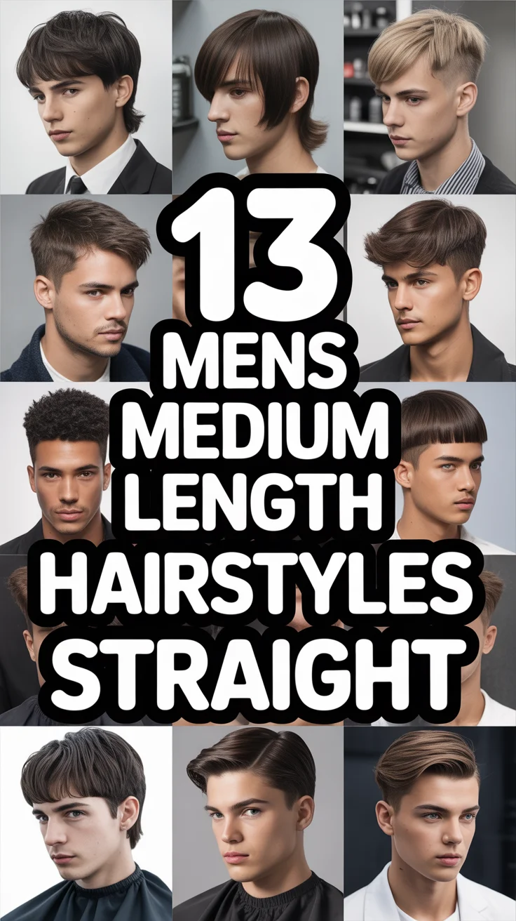 💇‍♂️ 13 Mens Medium Length Hairstyles Straight