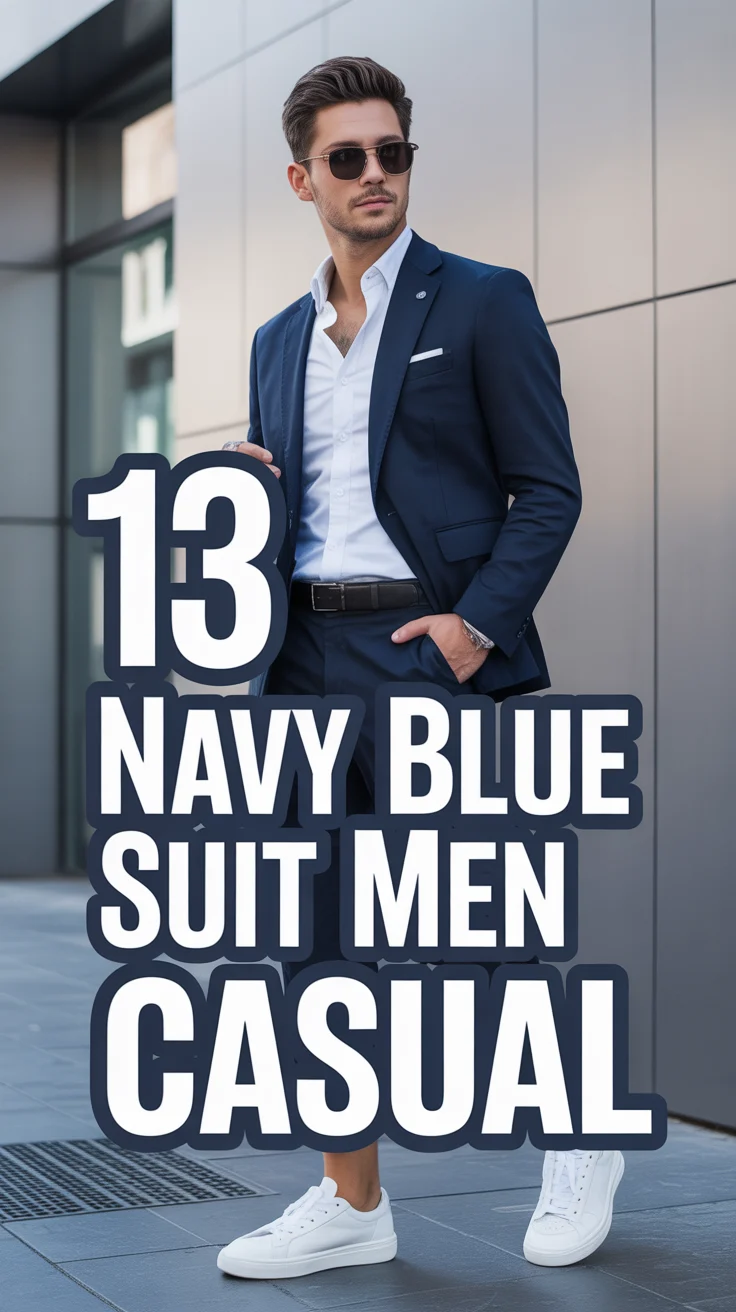 🧥 13 Navy Blue Suit Men Casual