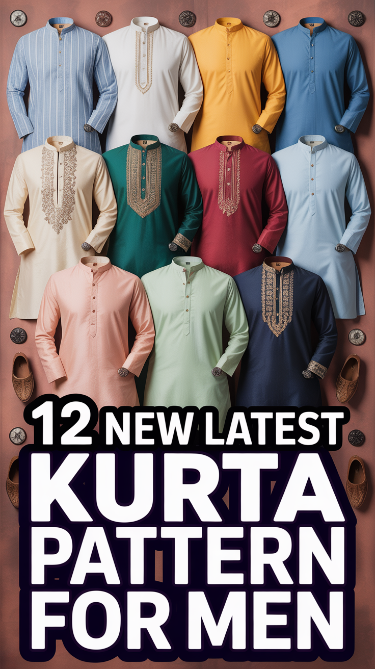 🧵 12 New Latest Kurta Pattern For Men