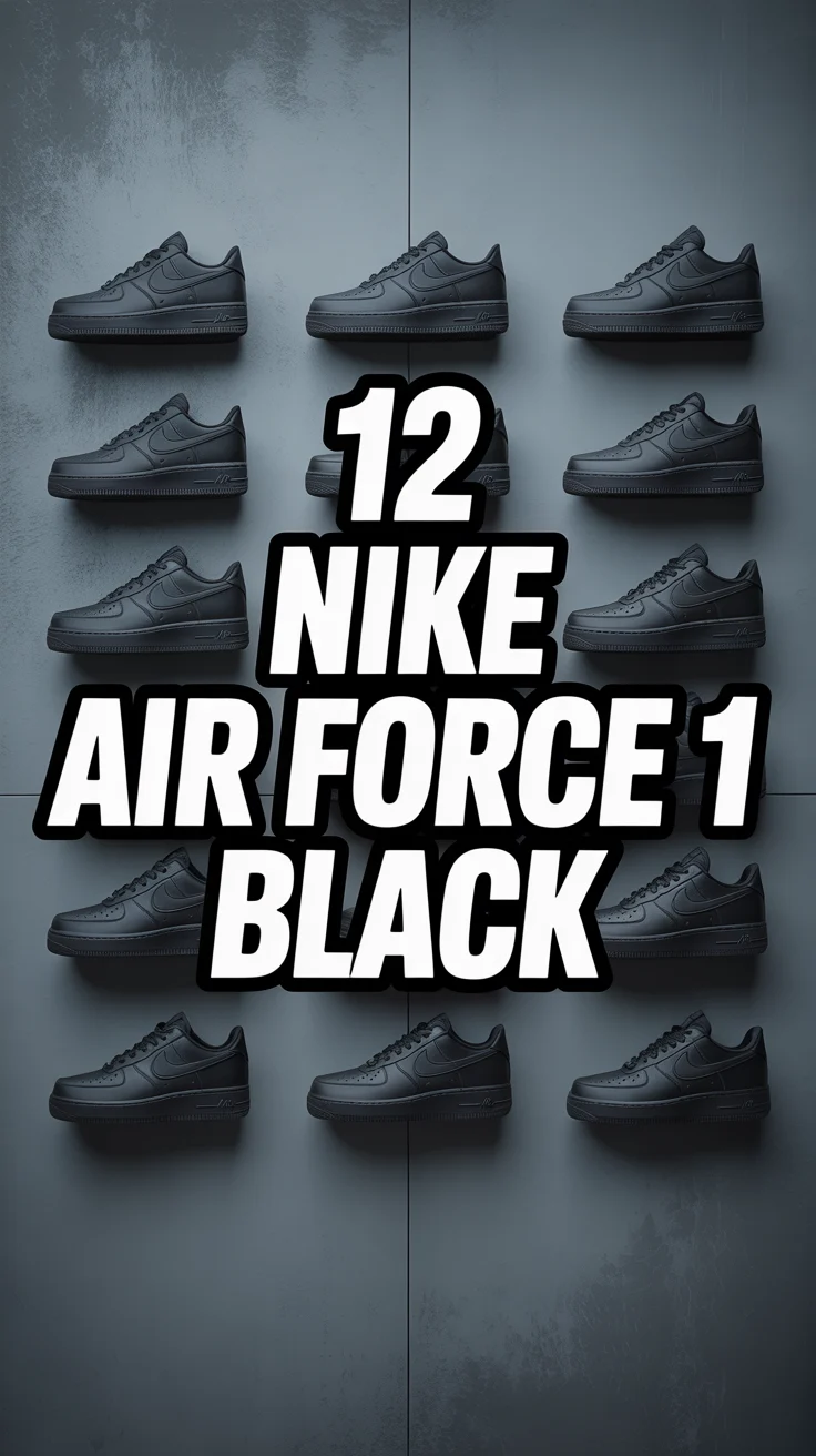 🖤 12 Nike Air Force 1 Black