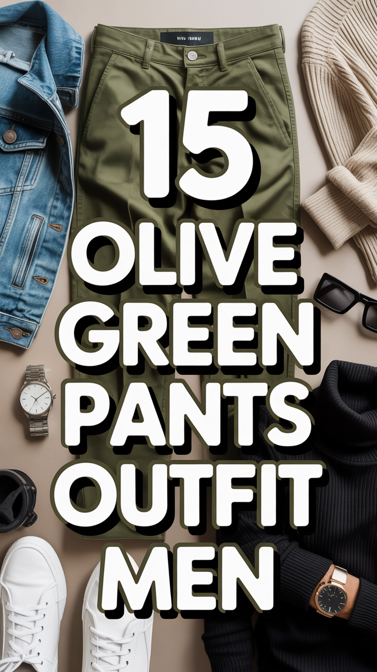🧥 15 Olive Green Pants Outfit Men
