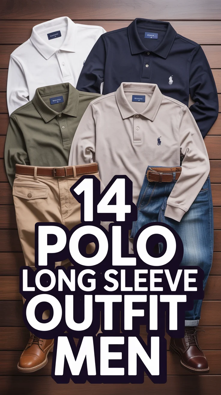💼 14 Polo Long Sleeve Outfit Men