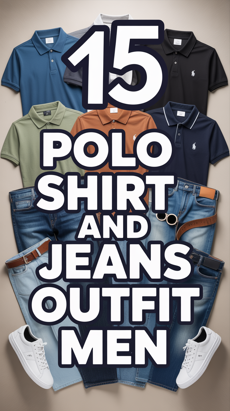 🧢 15 Polo Shirt And Jeans Outfit Men