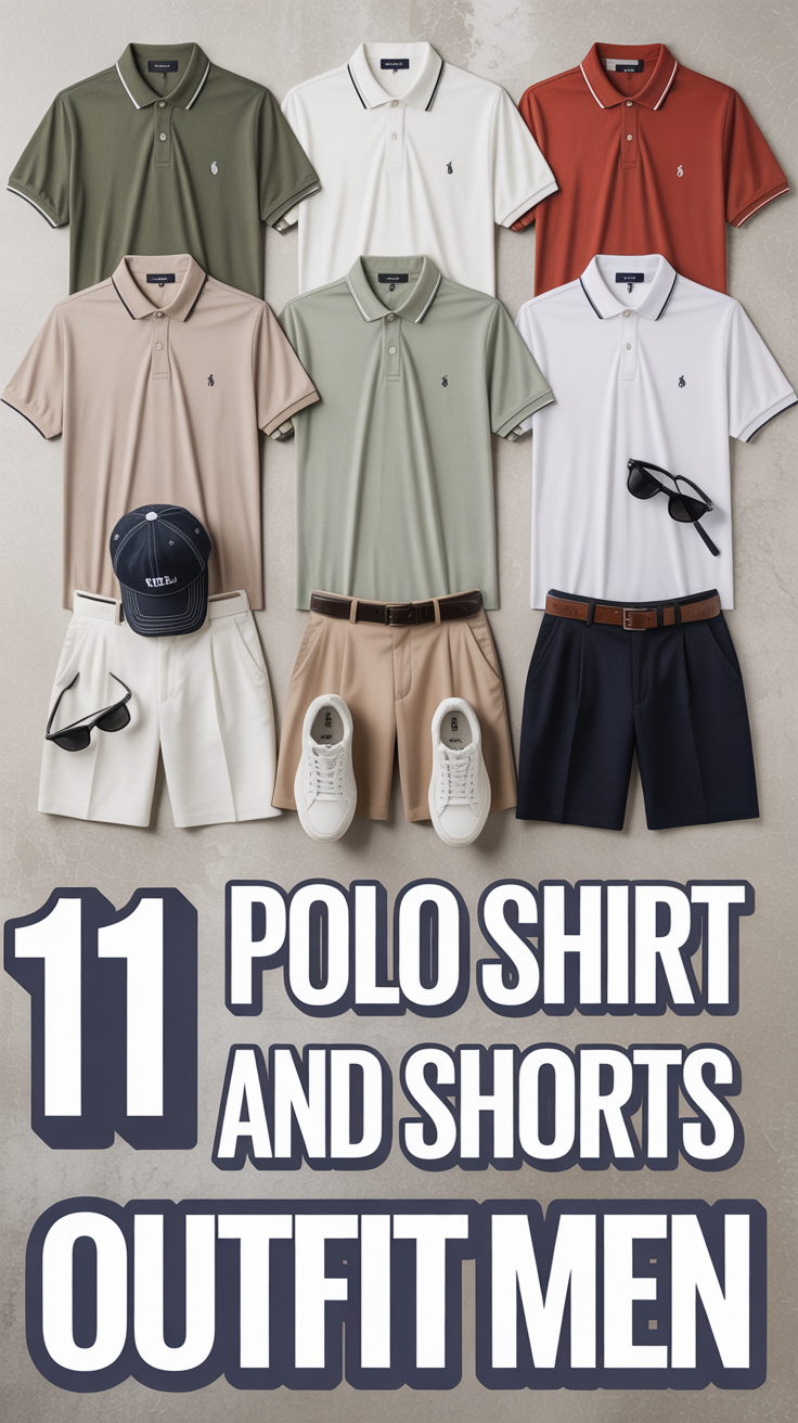 🧢 11 Polo Shirt And Shorts Outfit Men