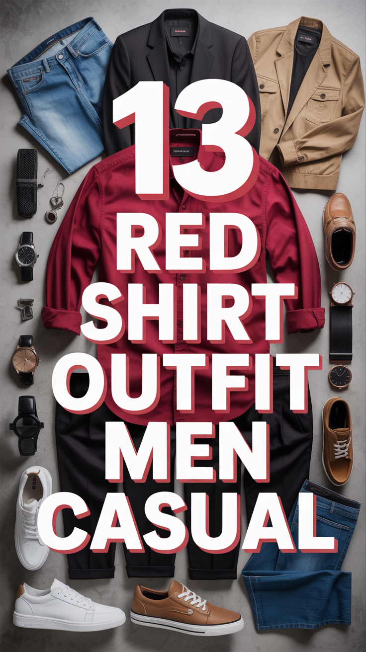 👕 13 Red Shirt Outfit Men Casual