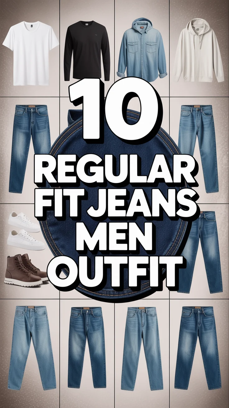 🧵 10 Regular Fit Jeans Men Outfit