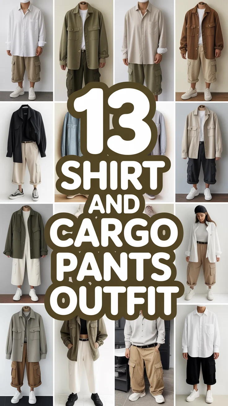 🧢 13 Shirt And Cargo Pants Outfit