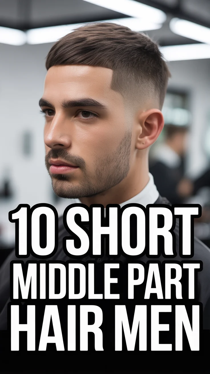 💇‍♂️ 10 Short Middle Part Hair Men
