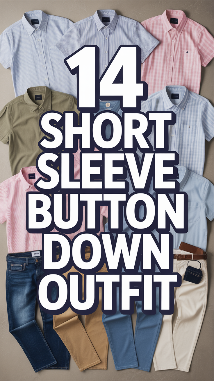 👕 14 Short Sleeve Button Down Outfit