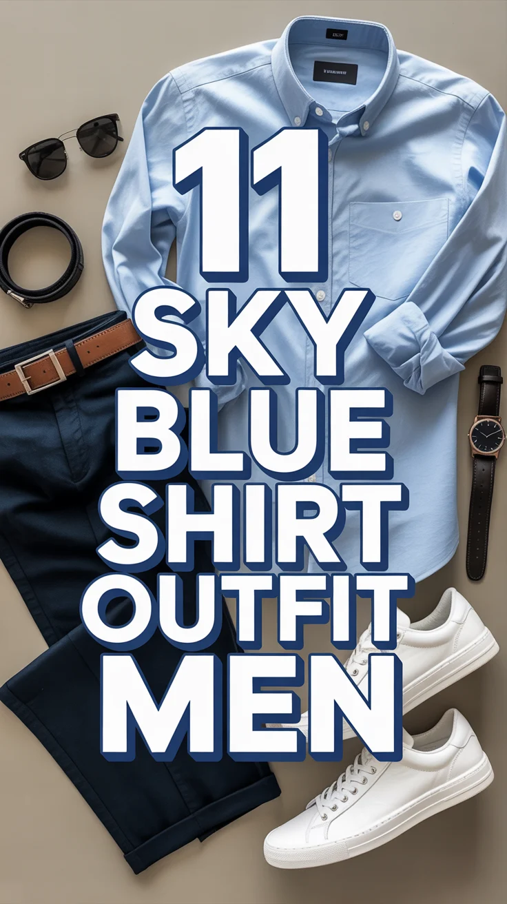 👕 11 Sky Blue Shirt Outfit Men