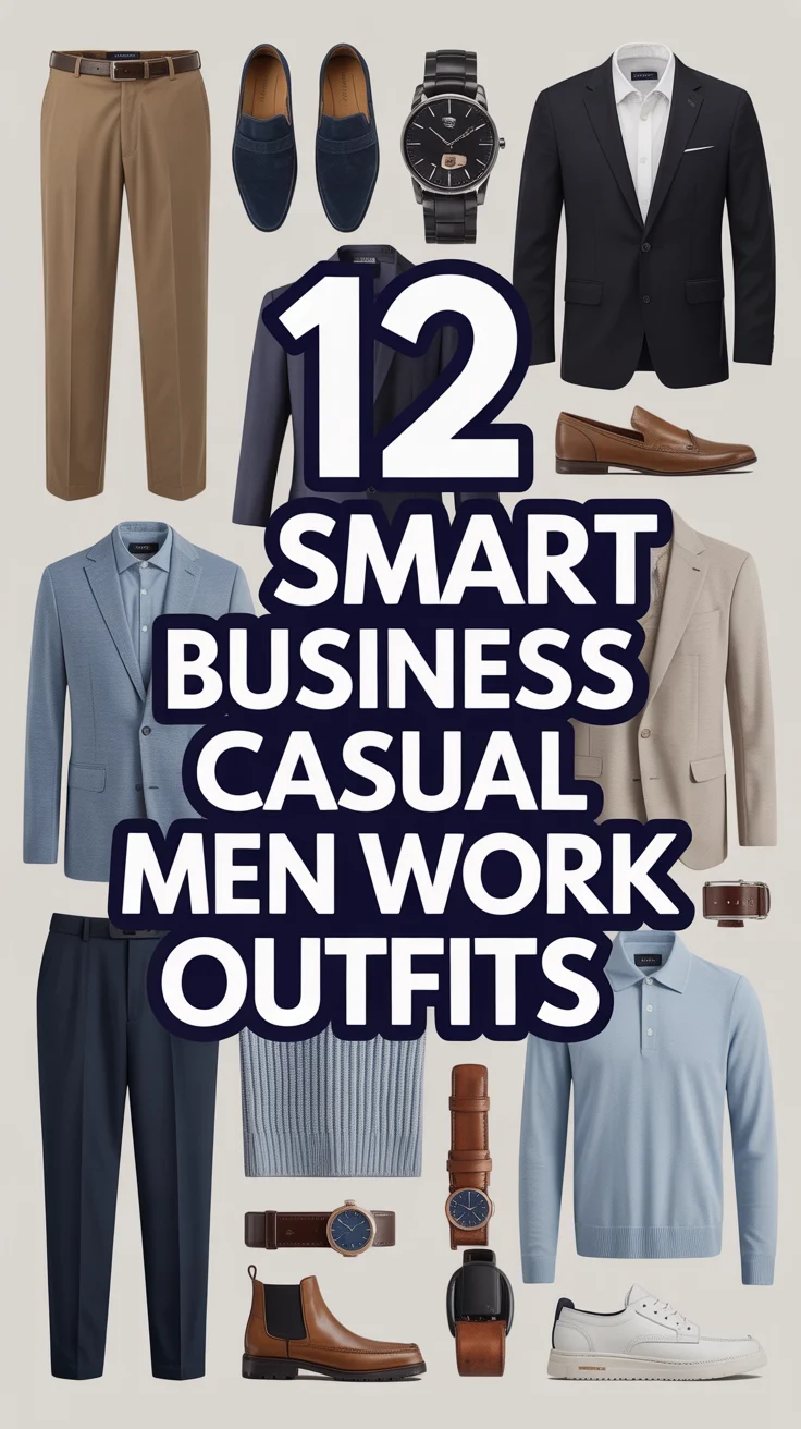 🧥 12 Smart Business Casual Men Work Outfits